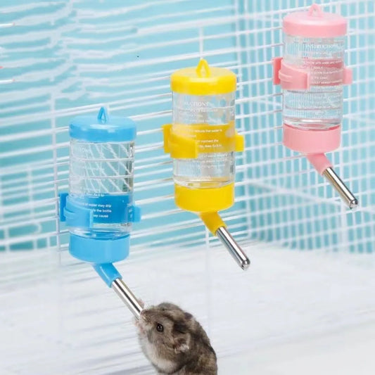 Ball kettle pet water feeder in green, yellow, pink, white, or sky blue with leak-proof mechanism and glass tube