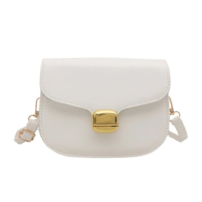 Simple PU leather women's handbag with phone pocket and change compartment in six colour options
