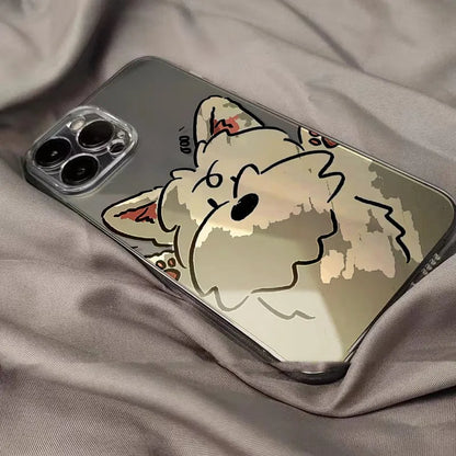 Cartoon cute puppy transparent silicone phone case for iPhone models