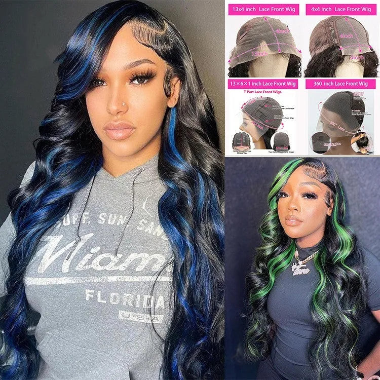 Real human hair lace front wig with 4x4 lace headgear showing natural hairline