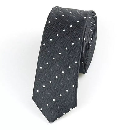 Korean style glossy hand tie for men, 5cm wide, striped dot retro design