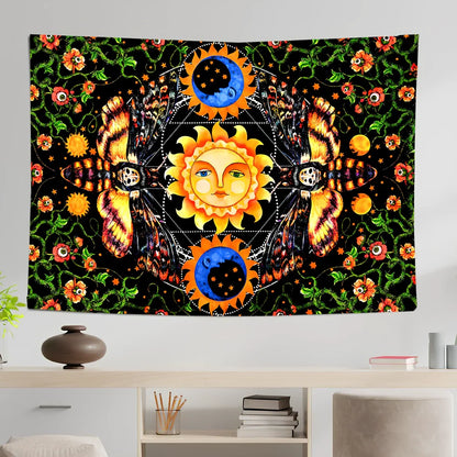 Digital printing wall tapestry in brushed finish showing colour option SM-XY327 at 150x130cm dimensions