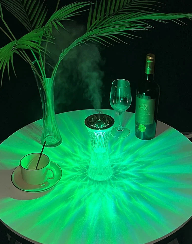 Wild Waist desktop humidifier with 270mL tank, romantic atmosphere lamp, ABS shell 86x86x193mm, USB powered, 315g