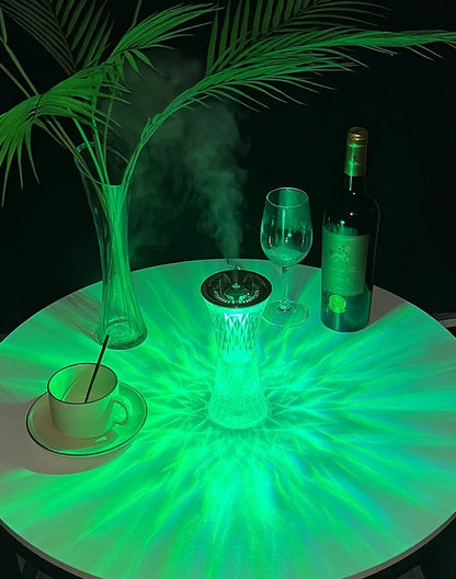 Wild Waist desktop humidifier with 270mL tank, romantic atmosphere lamp, ABS shell 86x86x193mm, USB powered, 315g