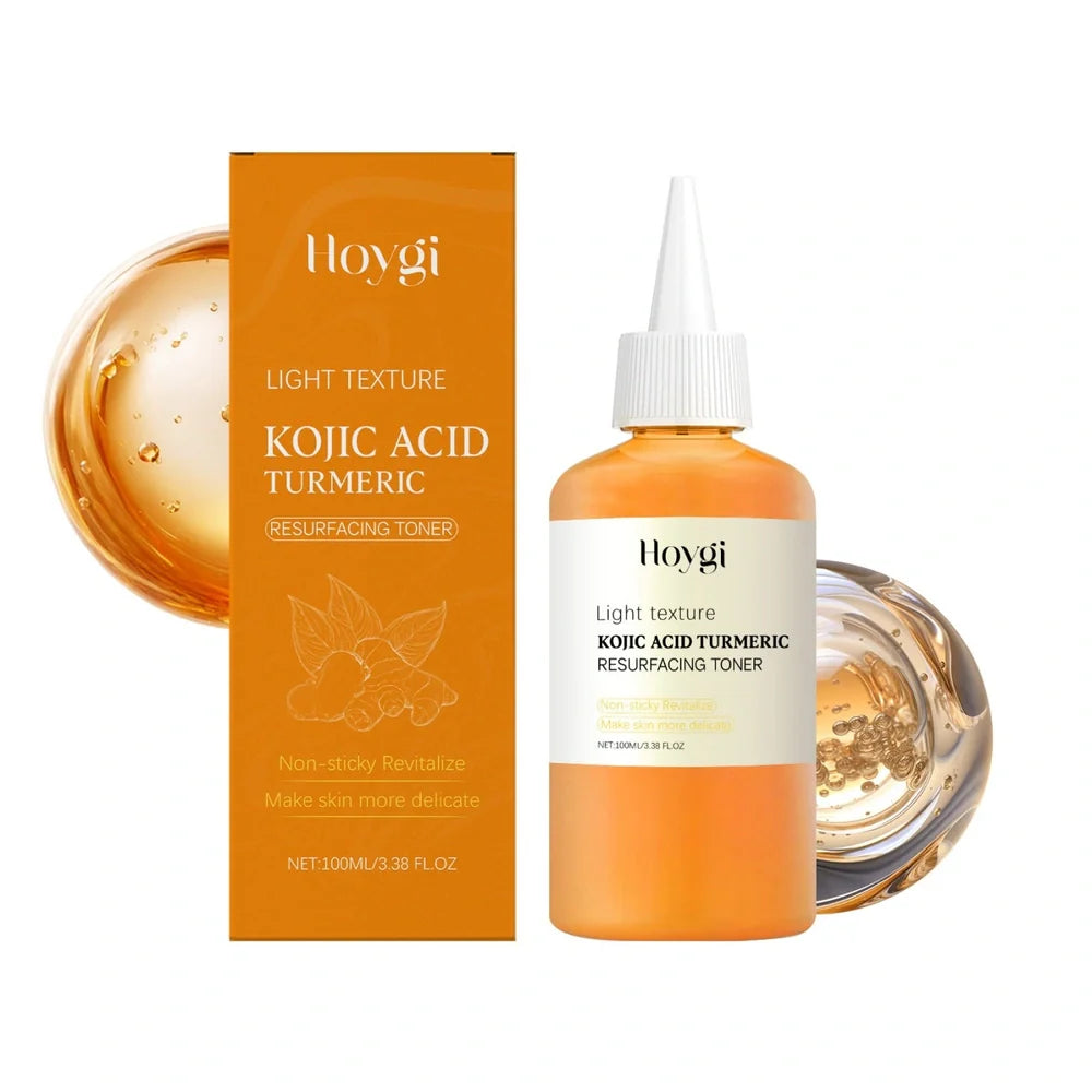 100ml bottle of turmeric-infused toner and moisturiser with dropper for skincare application