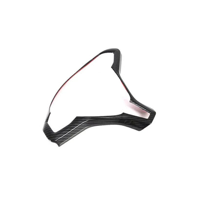Tesla Model S steering wheel decorative trim in carbon fibre black finish