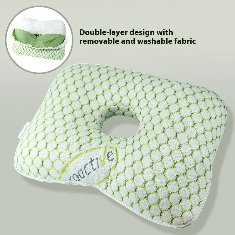Beauty salon single hole ear pillow in Boer Gray colour, measuring 39x28x6cm with polyester fibre filling