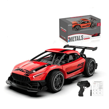 2.4G 4-channel RC drifting car with handle remote control on racing track