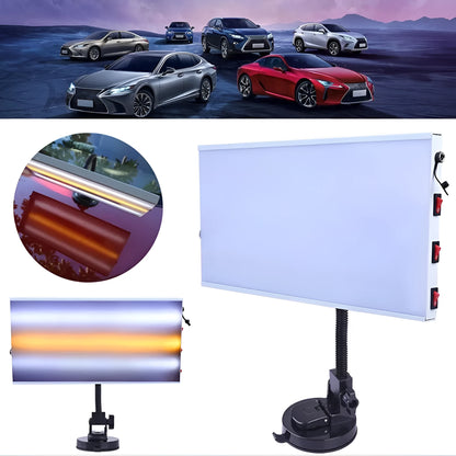 White car depression repair detector kit with concave inspection light tool for vehicle panel analysis