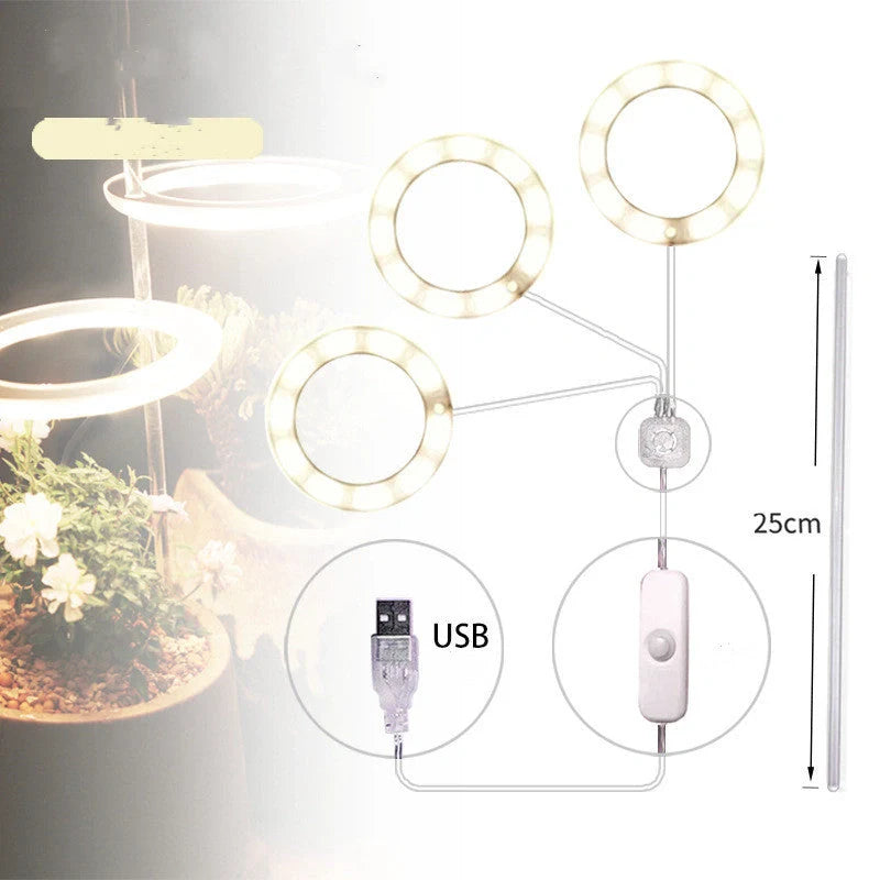 Full spectrum LED grow light for indoor plants with acrylic stick