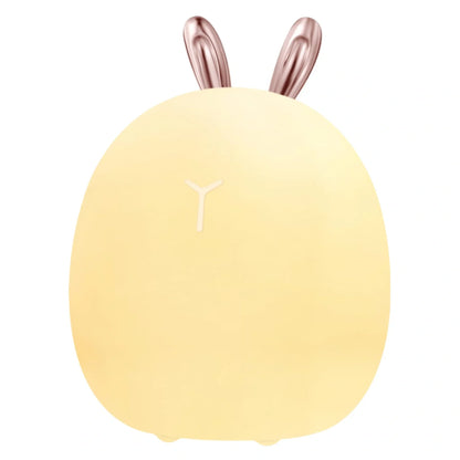 Adjustable silicone baby night light with touch control in deer and rabbit designs