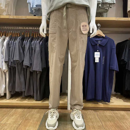 Men's bamboo fibre casual overalls in straight leg design with micro elasticity