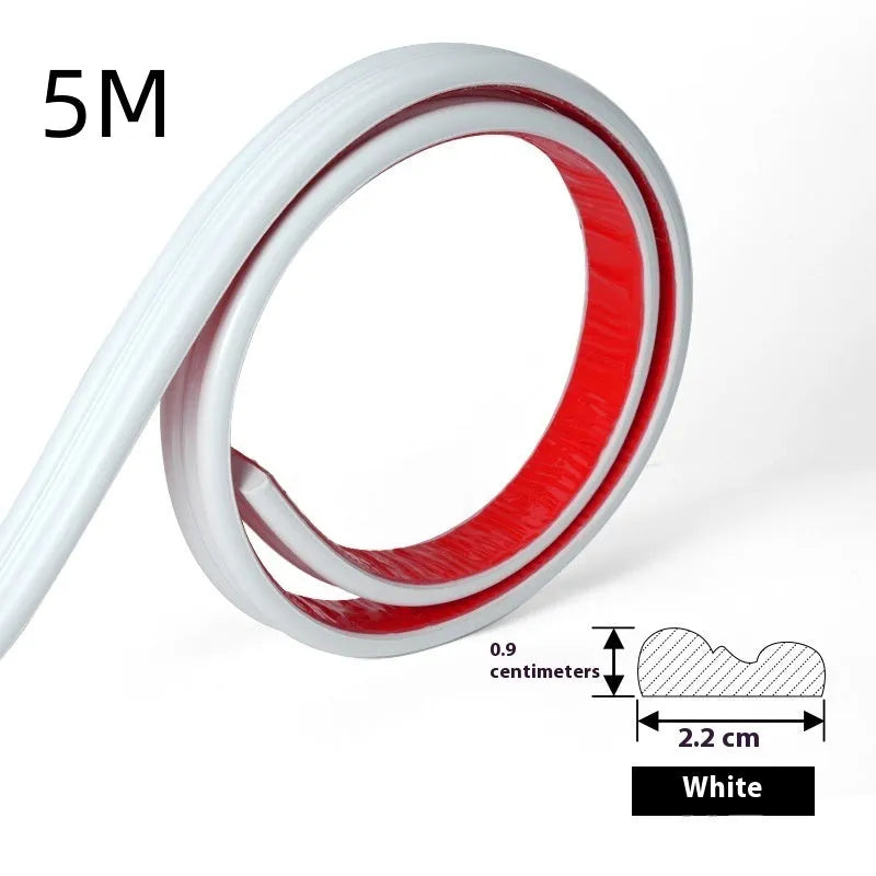 Flexible PVC background wall shaping frame with self-adhesive edge banding in four colour options