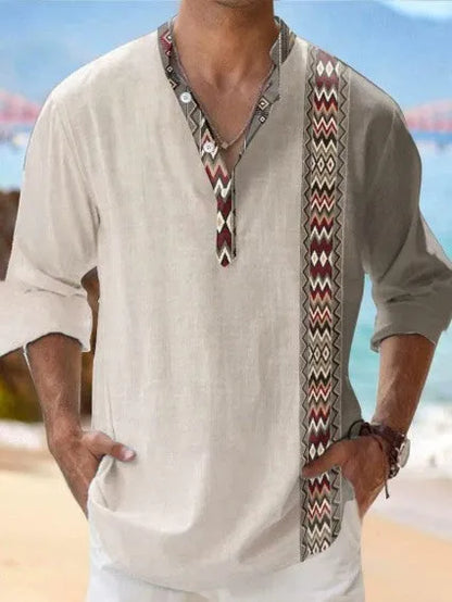 Thin striped Hawaiian long sleeve cardigan shirt in multiple colours and sizes up to 6XL