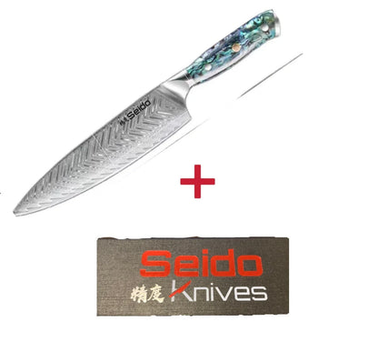 Premium Japanese-Style Santoku Knife Set - 5-Piece Stainless Steel Kitchen Knives for Slicing, Dicing, and Mincing