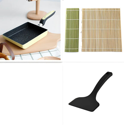 Square non-stick frying pan in blue colour showing 13×18cm dimensions and 3.5cm depth