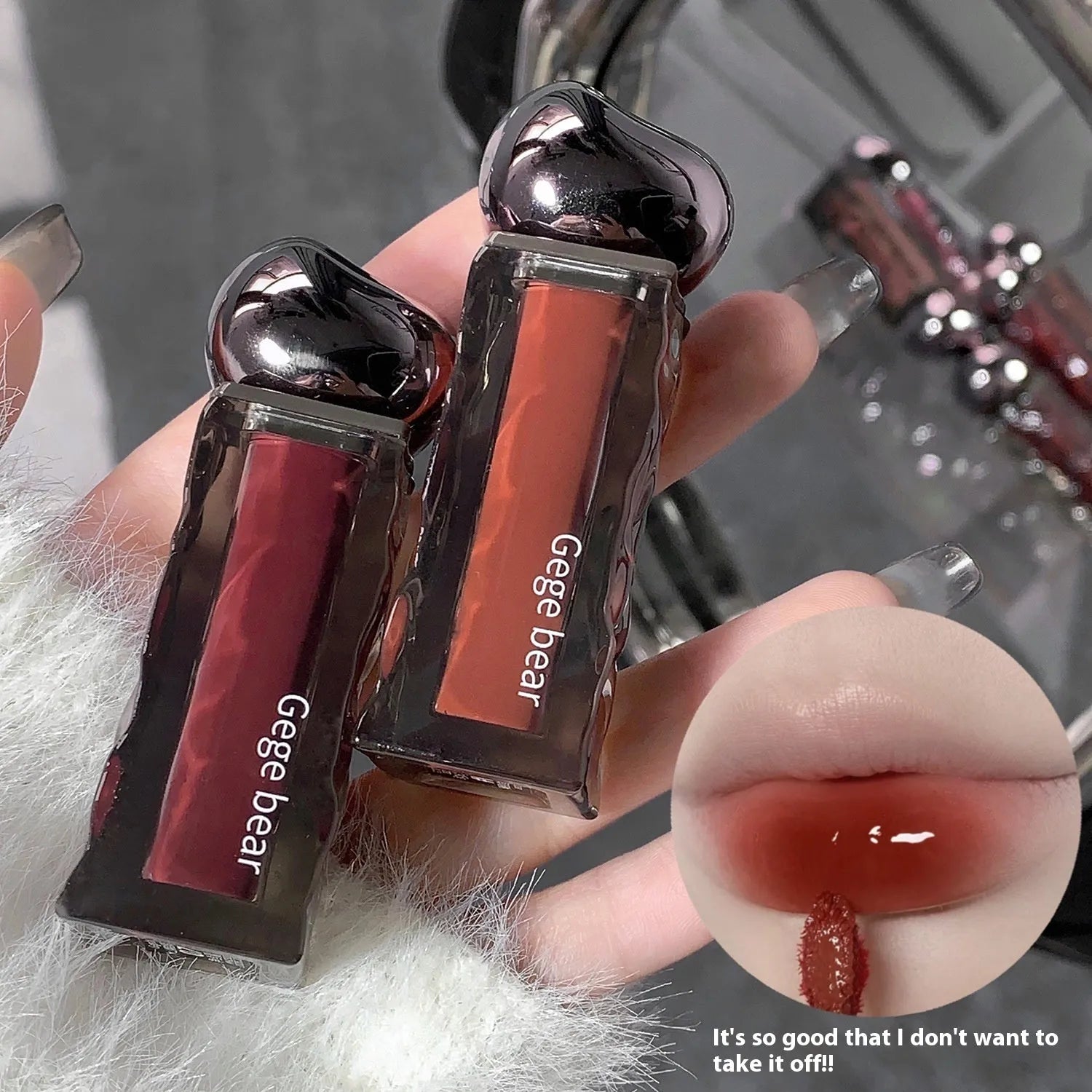 Glacier Lava Lip Lacquer mirror-finish lip gloss in colour options 01 to 07