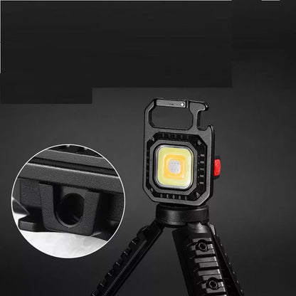 Multifunctional mini keychain light with 30W power and tools