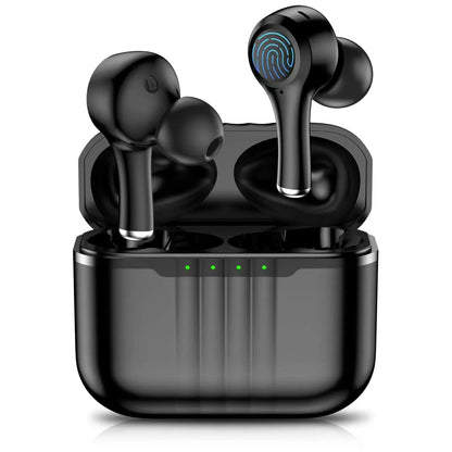 In-ear ENC noise reduction sports earphones in black and white, waterproof, 4-8 hour battery, ABS material, for running and gym use