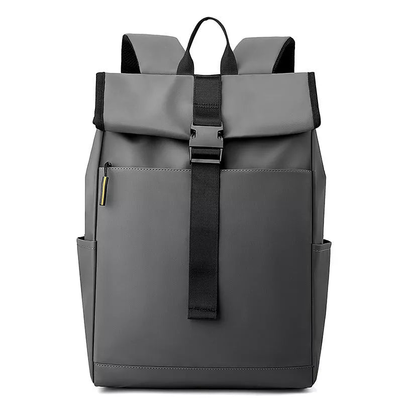 Waterproof Oxford cloth backpack for laptops and travel in gray, dark gray, and black