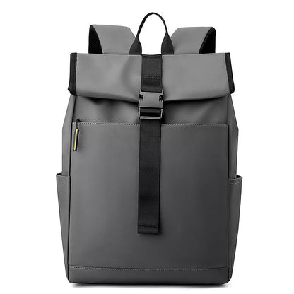 Waterproof Oxford cloth backpack for laptops and travel in gray, dark gray, and black