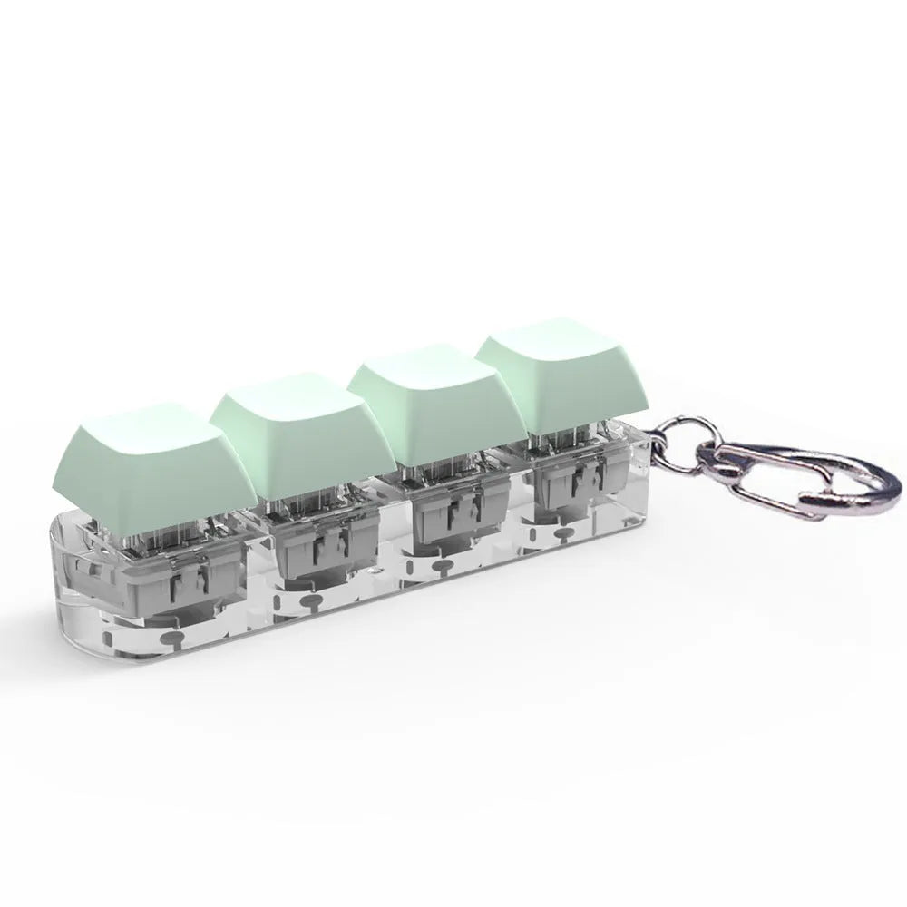 Four-key mechanical keyboard switch tester with transparent bottom shell and ABS plastic construction
