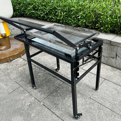 Flip BBQ Stove large foldable charcoal grill with detachable parts for outdoor cooking