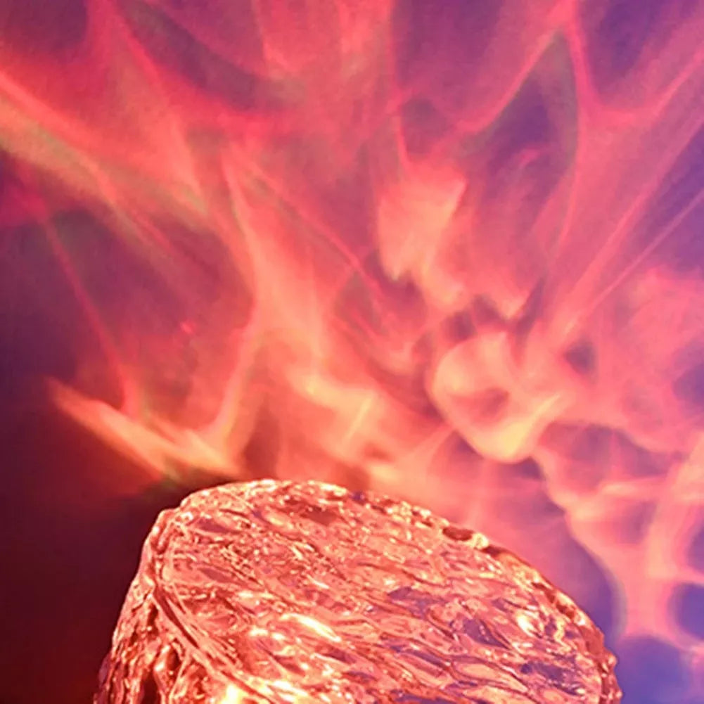 Crystal Lamp Water Ripple Projector with acrylic lampshade and LED light