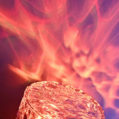 Crystal Lamp Water Ripple Projector with acrylic lampshade and LED light