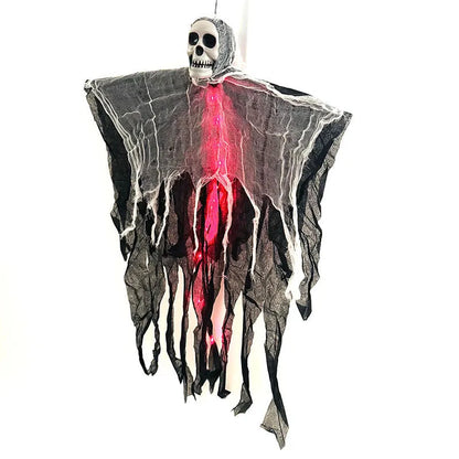 85cm Halloween hanging ghost skull skeleton prop in colour, purple, red, or warm colour for indoor outdoor yard party decoration
