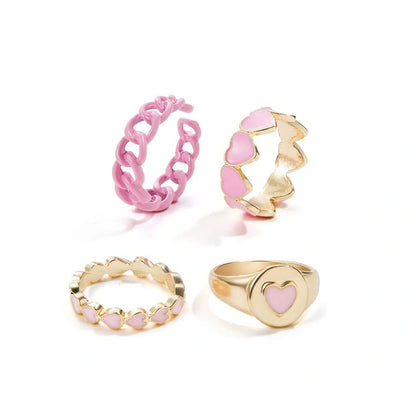 Trendy Adjustable Butterfly Couple Rings Set in gold and silver, perfect for punk style lovers
