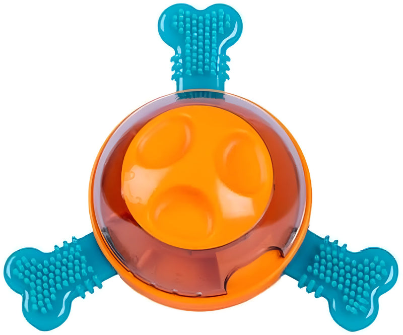 Puppy Interacting Chew Toy with Rubber Bones: A Mental Stimulating Fun Enrichment Training and Slow Treat Dispenser for Small to Medium Dogs, Improving Puppies Digestion Through Interactive Play