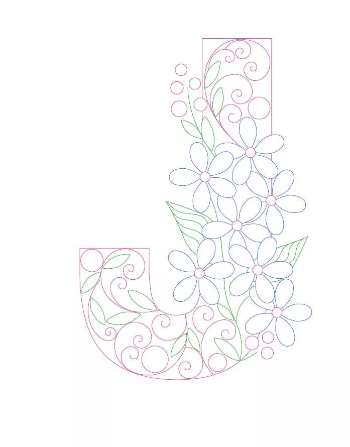 Paper Filigree Painting Kit - Letters for detailed art projects, includes A-Z templates