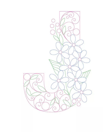 Paper Filigree Painting Kit - Letters for detailed art projects, includes A-Z templates