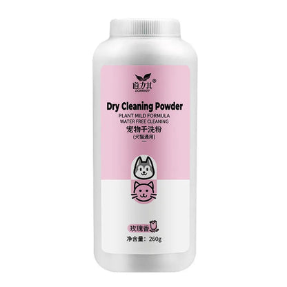 Pet eye dirt dry cleaning powder 260g in lemon rose mint scents with non-woven fabric