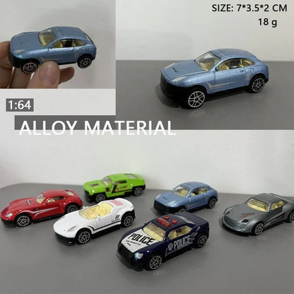 Children's tyre track parking lot toy with 28cm tracks and 33cm high parking structure for educational vehicle play