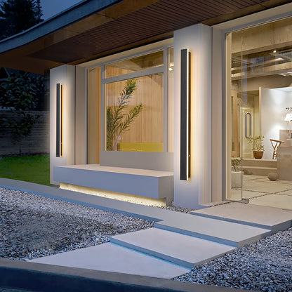 150cm outdoor LED straight wall lamp with wrought iron shell and IP65 waterproof rating