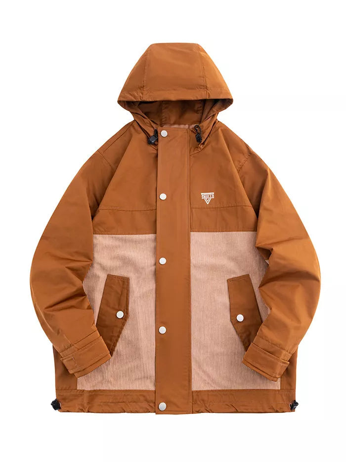 Men's coffee-colored outdoor assault suit with rainproof and windproof features