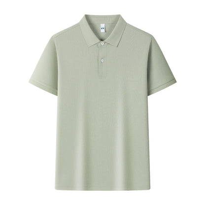 Lapel collar silk polo shirt in ice silk fabric available in multiple colours with asymmetric detail