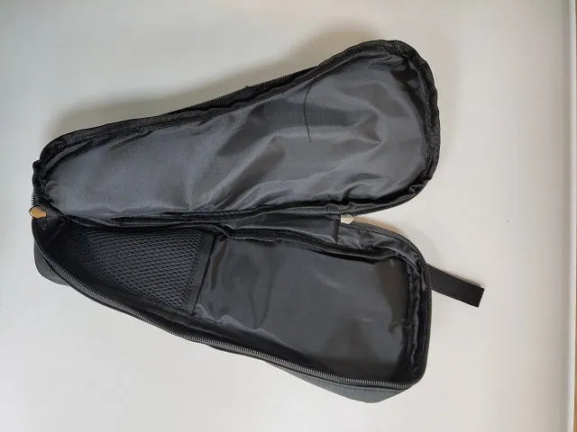Black cloth storage bag for mobile phone stabilizer accessories measuring 20cm x 15cm x 5cm