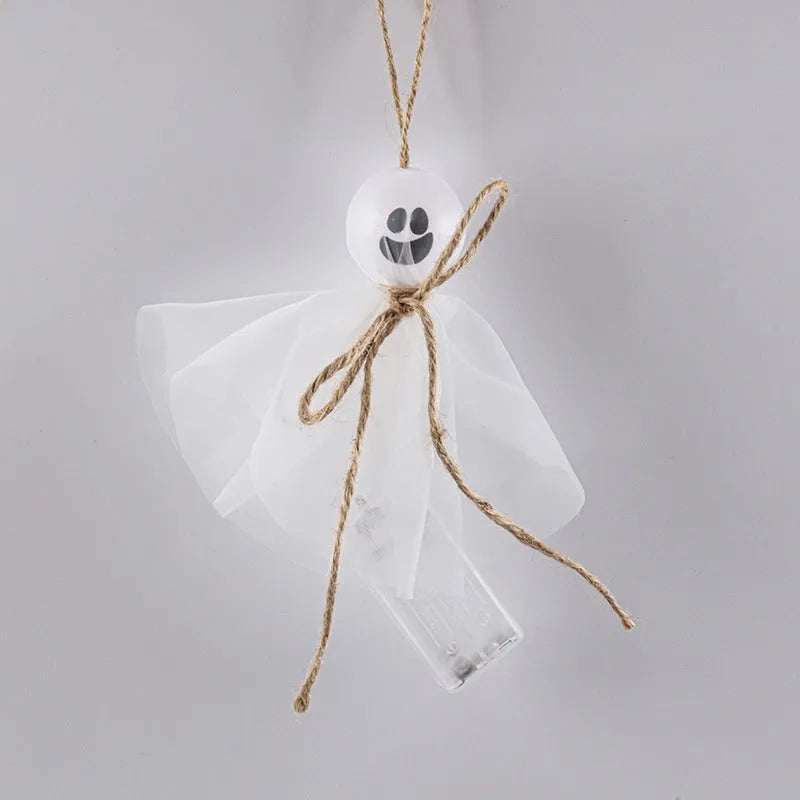 Halloween LED lighting chain with colourful ghost lights and battery box for seasonal decoration