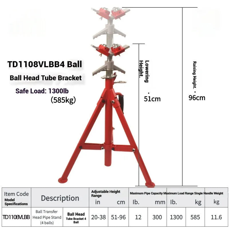Metal V-head pipe support bracket for steel pipes, shown with ball joint options.