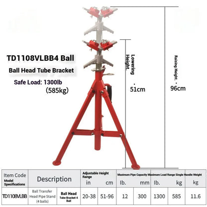 Metal V-head pipe support bracket for steel pipes, shown with ball joint options.