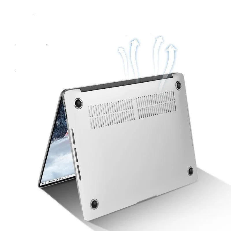 Crystal protective shell for MacBook Pro 14.2 and 16.2 laptops in transparent and black options