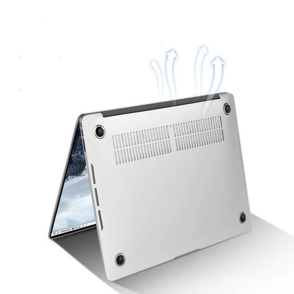 Crystal protective shell for MacBook Pro 14.2 and 16.2 laptops in transparent and black options