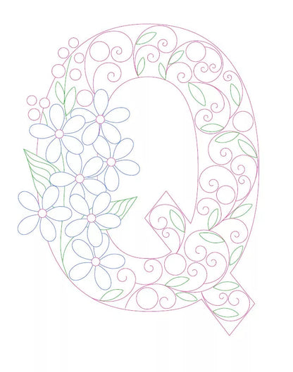 Paper Filigree Painting Kit - Letters for detailed art projects, includes A-Z templates
