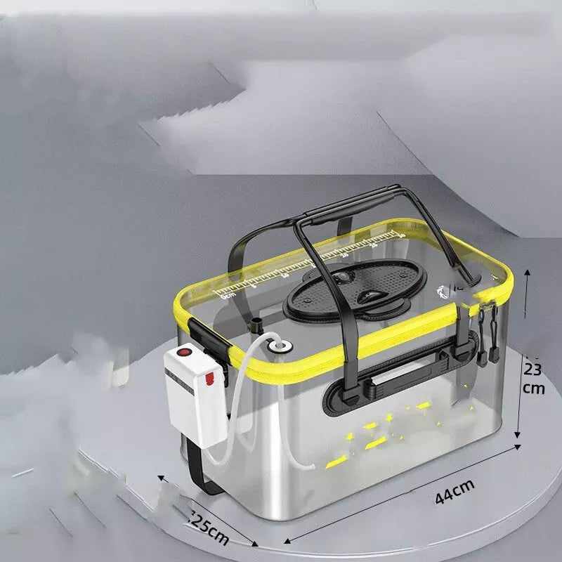 Thickened EVA Fish Protection Bucket with options for oxygen pump and multiple sizes