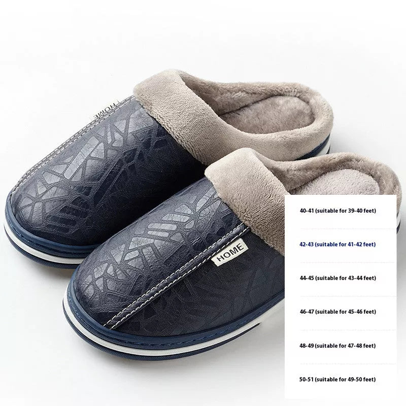 PU waterproof cotton slippers in various colors for men and women