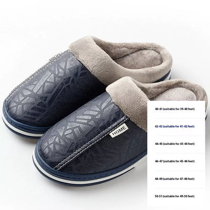 PU waterproof cotton slippers in various colors for men and women