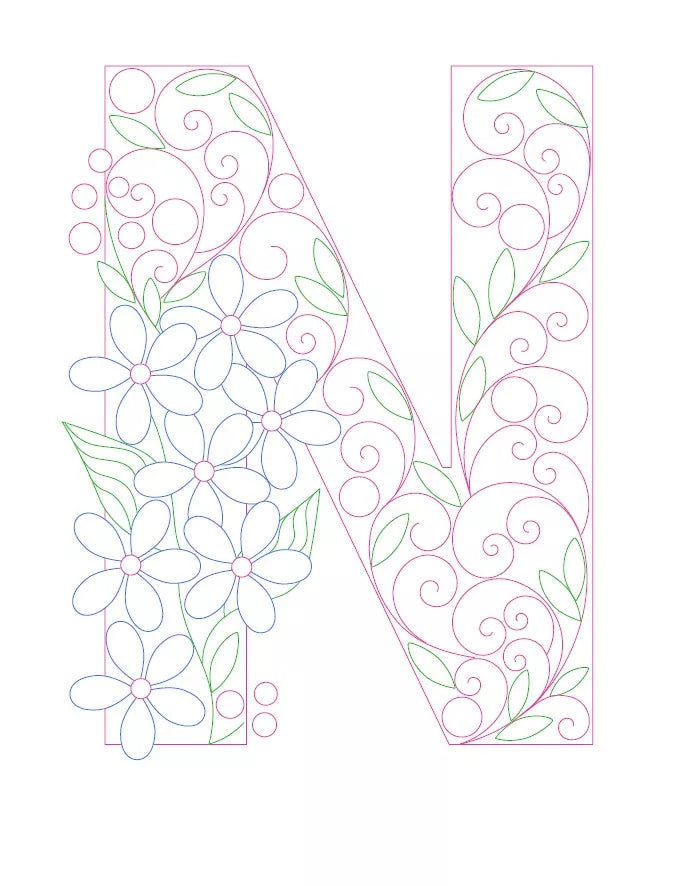 Paper Filigree Painting Kit - Letters for detailed art projects, includes A-Z templates